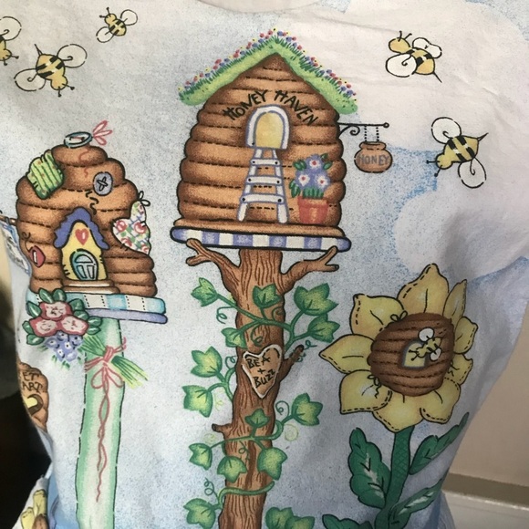 Rare Handmade Daisy Kingdom Bee Dress & Bonnet M - Picture 5 of 12